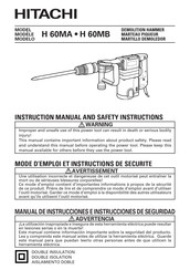 Hitachi H 60MA Mode D'emploi Et Instructions De Securite