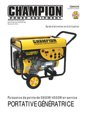 Champion Power Equipment CSA40045 Guide D'entretien Et D'utilisation