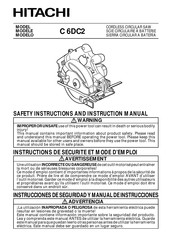 Hitachi C 6DC2 Instructions De Sécurité Et Mode D'emploi