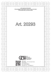 Gessi 20293 Mode D'emploi