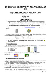 INTRATONE EFR-REC4 Installation Et Utilisation