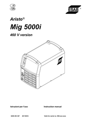 ESAB Aristo Mig 5000i Manuel D'instructions