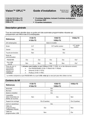 Unitronics Vision OPLC V130-33-T2 Guide D'installation