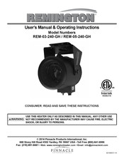 Pinnacle Remington REM-05-240-GH Instructions D'utilisation