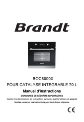 Brandt BOC8000X Manuel D'instructions