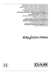 Dab ESYBOX MAX 60/120M Instructions Pour L'installation Et La Maintenance