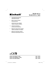 EINHELL TE-CD 18/1 Li Mode D'emploi D'origine
