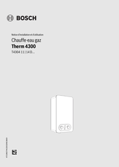 Bosch Therm 4300 Serie Notice D'installation Et D'utilisation