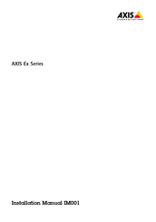 Axis Ex Serie Instructions D'installation
