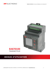 ipf electronic BA870100 Manuel D'utilisation