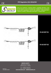 KRATOS SAFETY FA 60 007 01 Manuel D'instructions