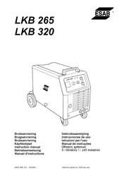 ESAB LKB 265 Manuel D'instructions