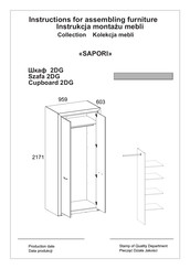 Balla Butor SAPORI 2DG Instructions D'assemblage