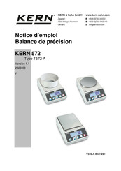 KERN&SOHN 572-45 Notice D'emploi