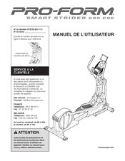 Pro-Form SMART STRIDER 695 CSE Manuel De L'utilisateur