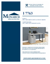 Monarch Specialties I 7763 Instructions D'assemblage