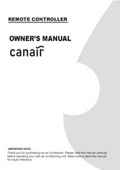 canair RG10A11D/BGEF Mode D'emploi