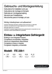 Kuppersbusch ITE239-1 Instructions De Montage Et D'emploi
