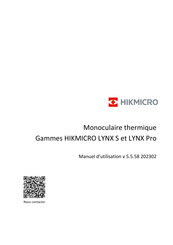 Hikmicro LYNX Pro Manuel D'utilisation
