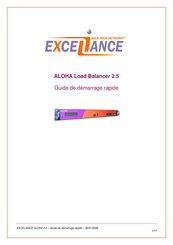 EXCELIANCE ALOHA 2.5 Guide De Démarrage Rapide