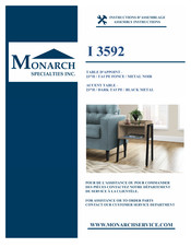 Monarch Specialties I 3592 Instructions D'assemblage