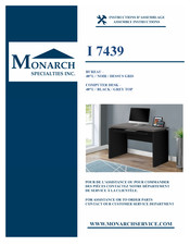 Monarch Specialties OR348DSK Instructions D'assemblage