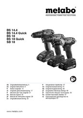 Metabo 602207500 Notice Originale