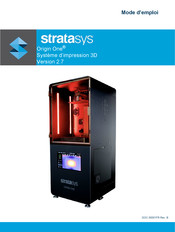 Stratasys Origin One Mode D'emploi