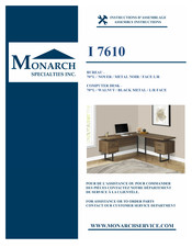 Monarch Specialties MARWLDSK Instructions D'assemblage