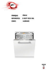 Miele G 6577 SCVI XXL Mode D'emploi