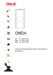Unical ONDA 24 A Notice Technique D'installation, D'utilisation Et D'entretien