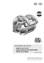 JK-Products Ergoline OPEN SUN 1050 ULTRA POWER Soltron XXL-95 SHARK Instructions De Service