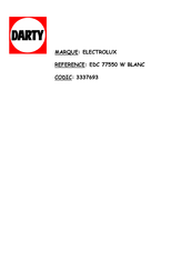 Electrolux EDC 77550W Notice D'utilisation