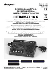 Graupner ULTRAMAT 16 Instructions D'utilisation