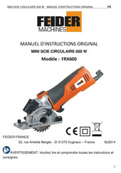 Feider Machines FRX600 Manuel D'instructions Original