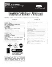 Carrier 59SC2D Instructions D'installation, De Démarrage, De Fonctionnement, D'entretien Et De Réparation