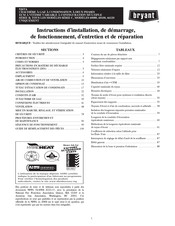 Bryant 926TA Instructions D'installation, De Démarrage, De Fonctionnement, D'entretien Et De Réparation