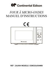 CONTINENTAL EDISON 23UX94 Manuel D'instructions