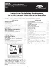 Carrier 59SP2A Instructions D'installation, De Démarrage, De Fonctionnement, D'entretien Et De Réparation