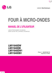 LG LMV1640DB Manuel De L'utilisateur