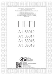 Gessi Hi-Fi 63016 Mode D'emploi
