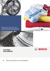 Bosch WAY32841NL Notice D'utilisation Et D'installation