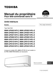 Toshiba MMK-UP0181HP-E Manuel Du Propriétaire