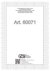 Gessi Su&Giu GE-60071-149 Mode D'emploi