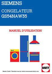 Siemens GS54NAW35 Mode D'emploi