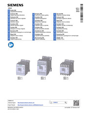 Siemens SIRIUS 3RH21 2 Série Instructions De Service Originales