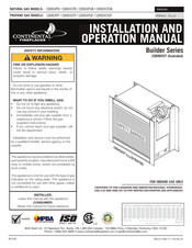 Continental Fireplaces CBHD4STGN Manuel D'installation Et D'opération