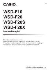 Casio WSD-F20 Mode D'emploi