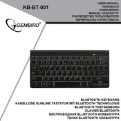 Gembird KB-BT-001 Manuel