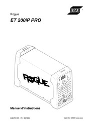 ESAB ET 200iP PRO Manuel D'instructions